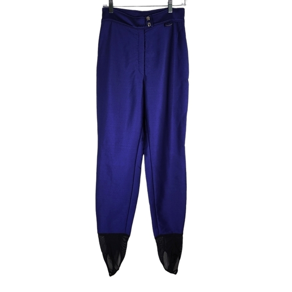 WOOL BLEND STIRRUP LIGHTWEIGHT SKI PANTS - Picture 1 of 6